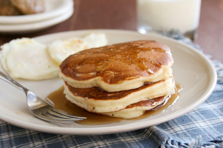 Pancakes with bacon in the batter