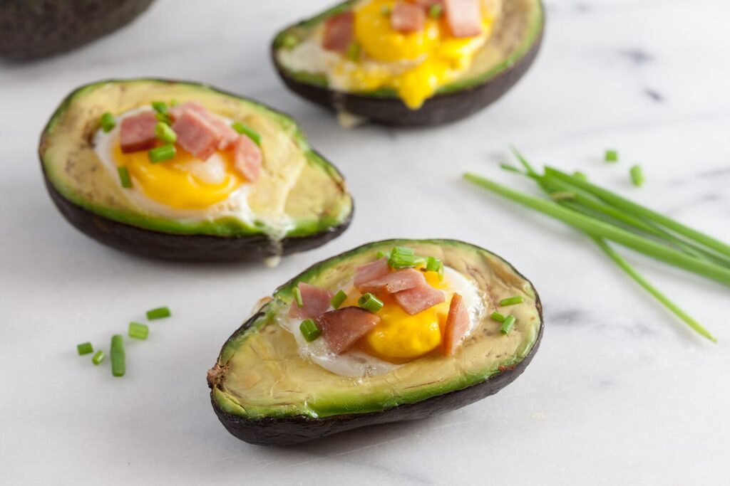 Canadian Bacon and Egg Stuffed Avocados