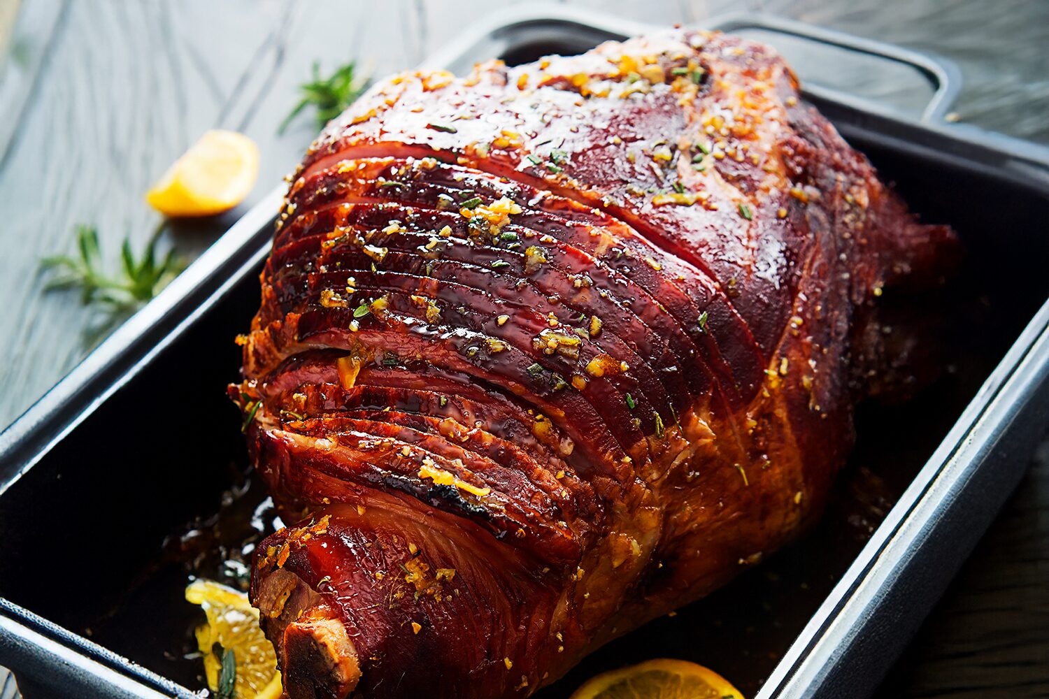 Rosemary Citrus Glazed Ham