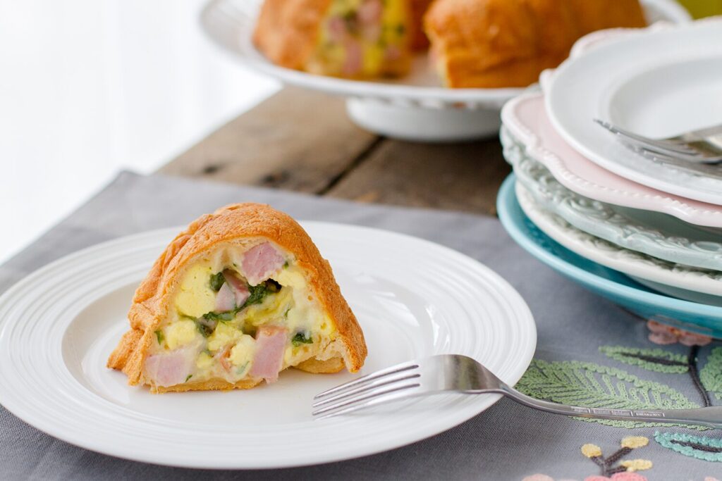 Ham and cheese breakfast Bundt cake