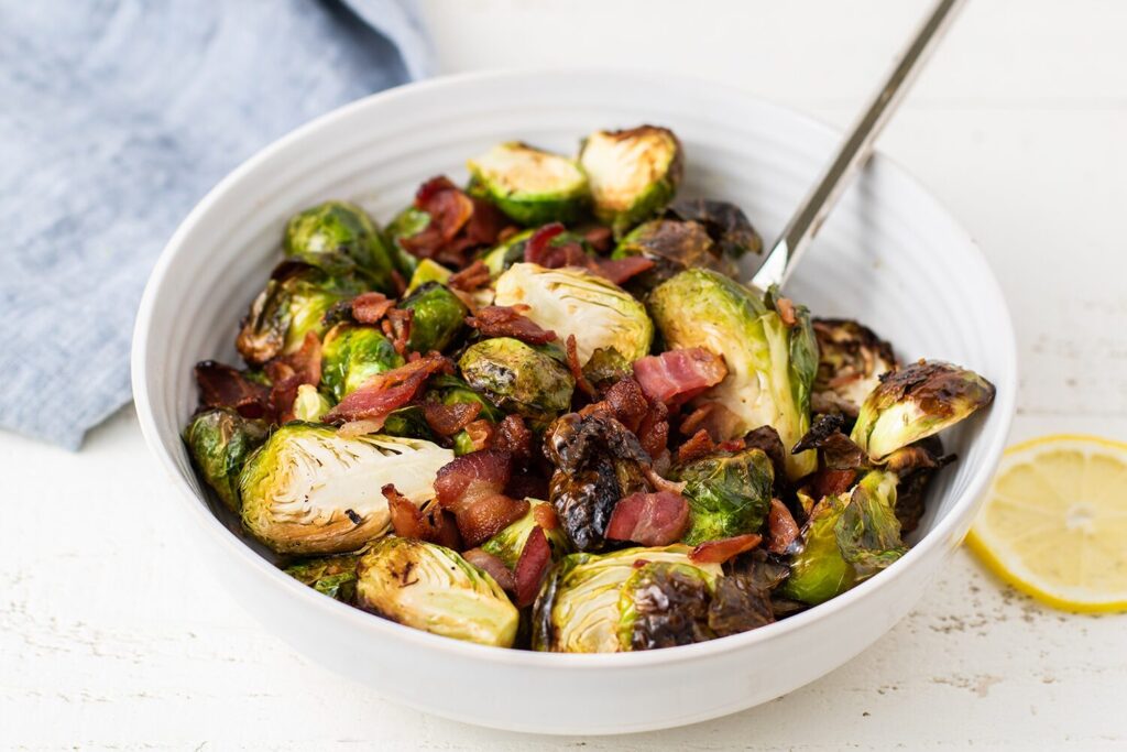 Brussels sprouts with bacon and lemon