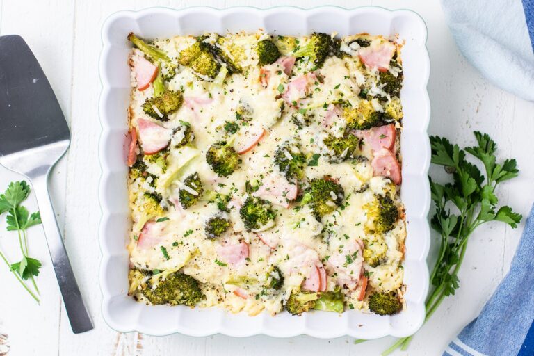 Canadian Bacon Broccoli Casserole