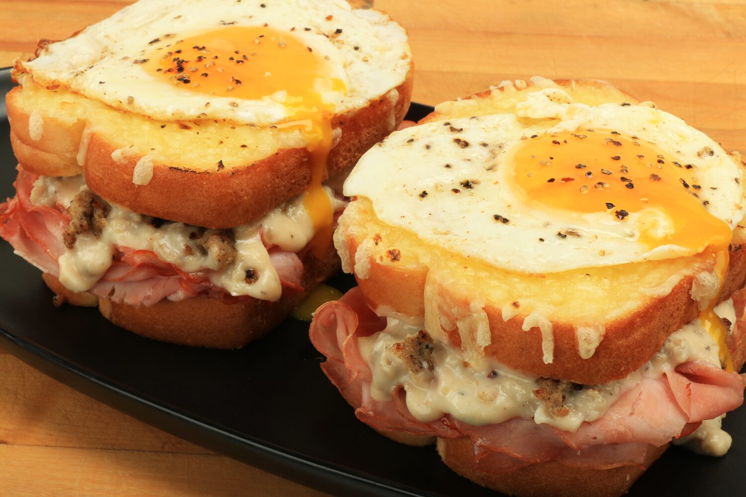 Hot Ham Sandwich with Sausage Gravy