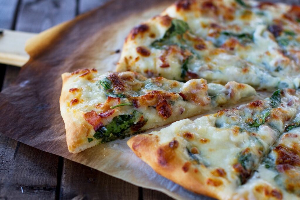 Spinach Bacon Ranch Pizza