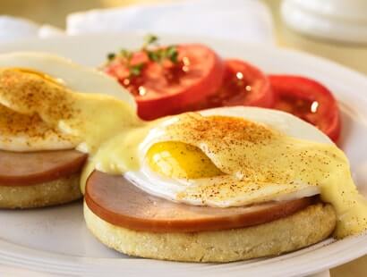 Eggs Benedict Breakfast Sandwich with Hollandaise Sauce