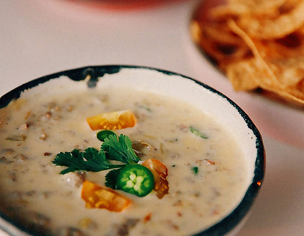 Image of Queso recipe with chips