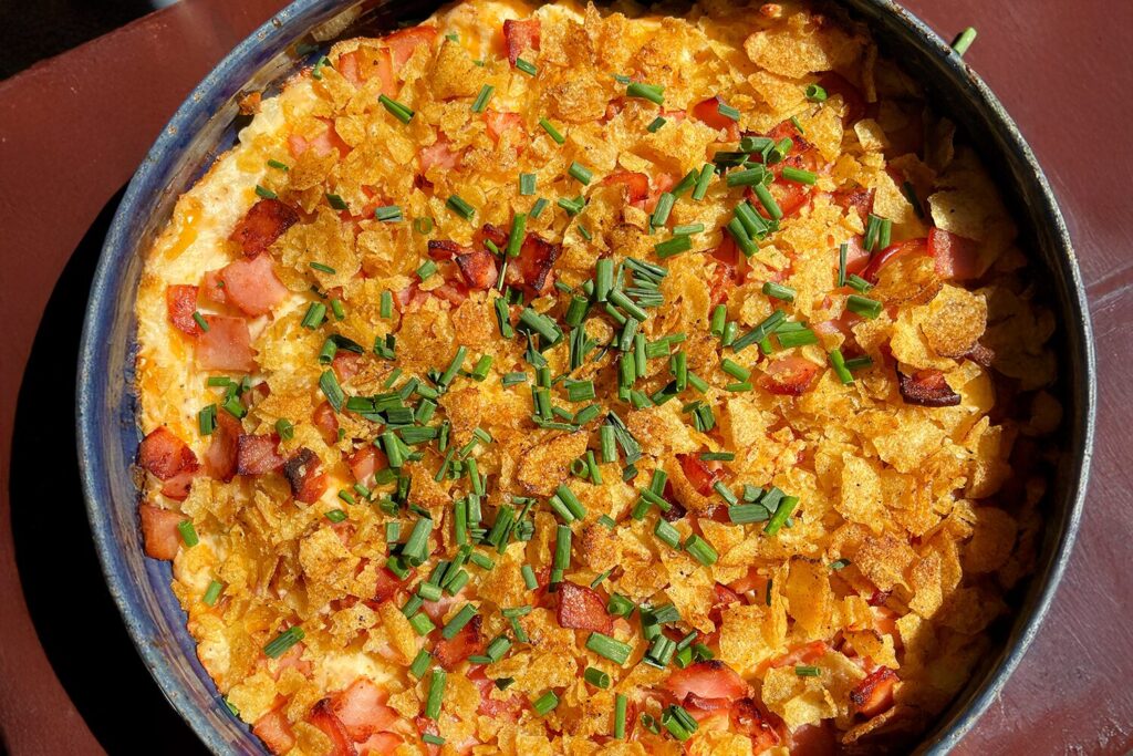 Loaded Baked Potato Dip with Canadian Bacon