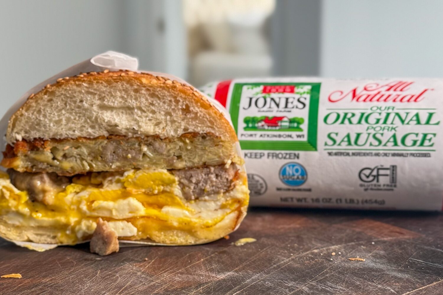 Breakfast Sandwich with Sausage Hashbrown