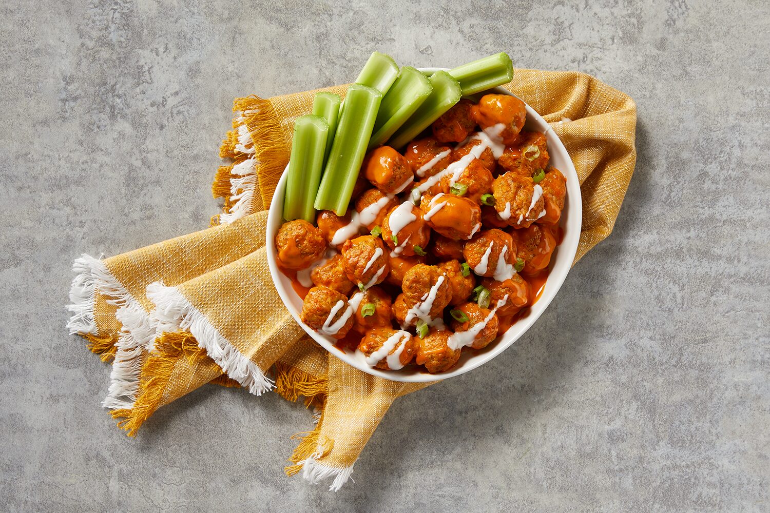 Chicken Meatballs with Buffalo Sauce